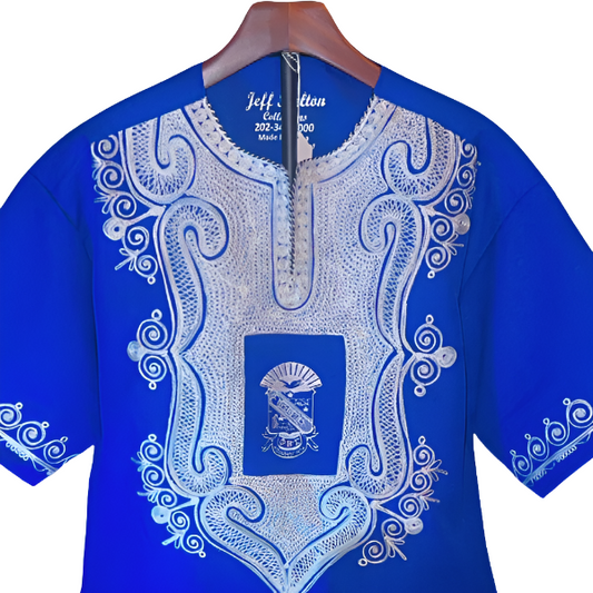 "The Presidential Dashiki" Blue West African Dashiki