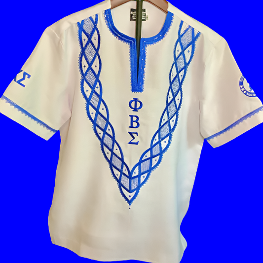 "The Executive White" West African Dashiki